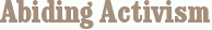 Abiding Activism