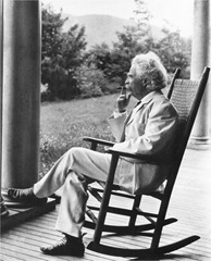 Mark Twain relaxing