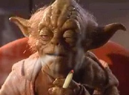 yoda smoking a j