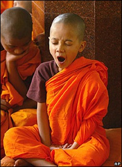 meditating monk