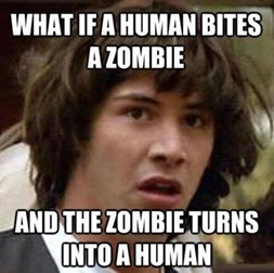 What if a human bites a zombie?